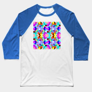 Multiple colorful geometric shapes Baseball T-Shirt